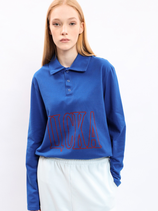 Поло унисекс с длинным рукавом ДНК ЦСКА