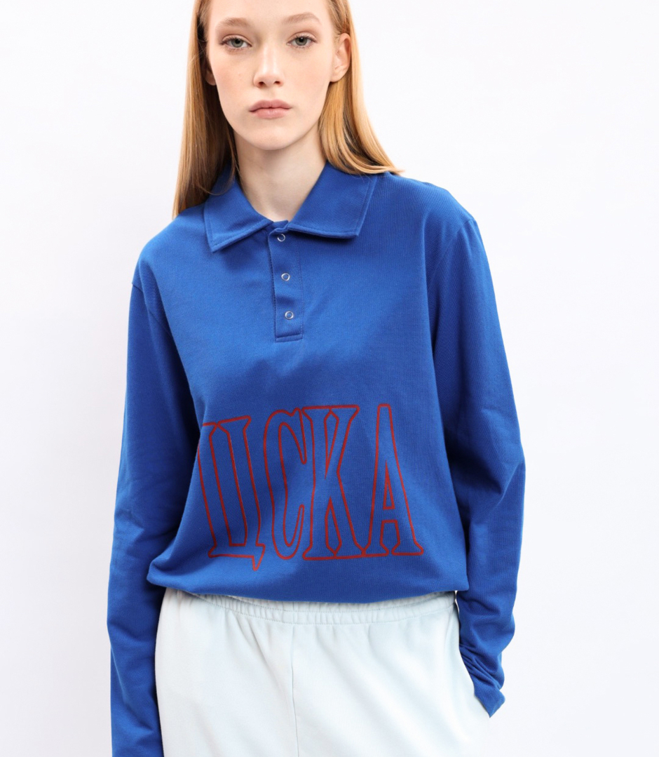 Поло унисекс с длинным рукавом ДНК ЦСКА