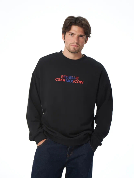 Свитшот унисекс КРАСНО-СИНИЙ