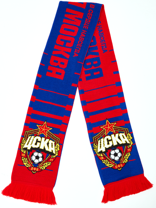 Шарф вязаный ЦСКА МОСКВА градиент