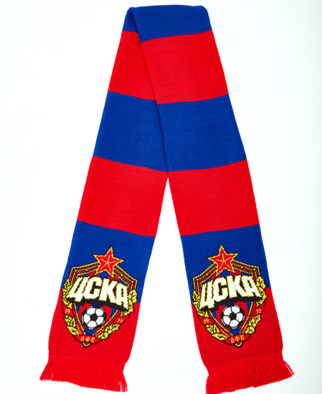 Шарф вязанный в клетку, 140х17см