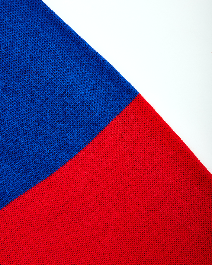 Шарф вязанный в клетку, 140х17см