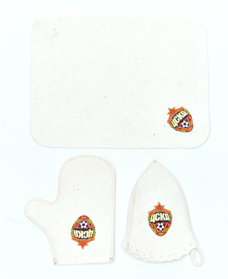 Набор банный Герб ЦСКА, белый