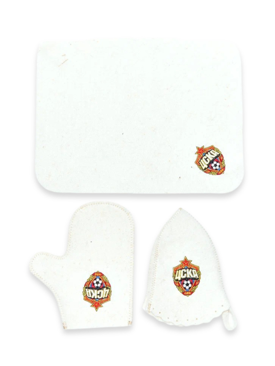 Набор банный Герб ЦСКА, белый