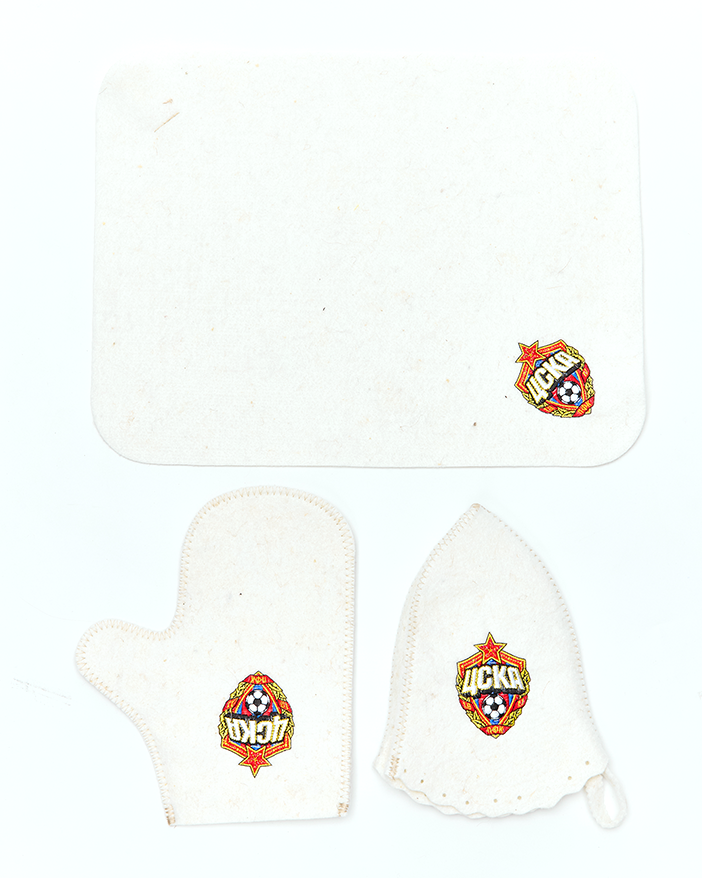 Набор банный Герб ЦСКА, белый