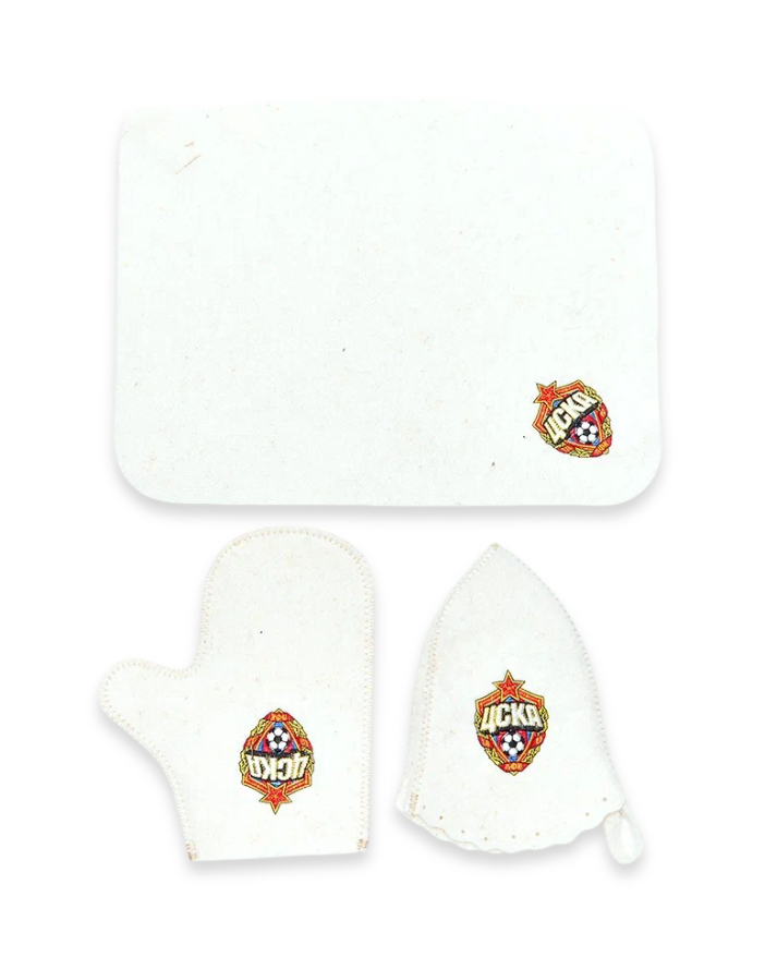 Набор банный Герб ЦСКА, белый