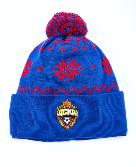 Шапка подростковая ПФК ЦСКА Снежинки