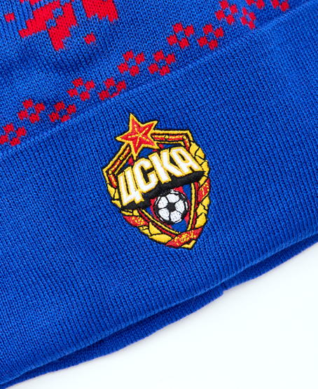 Шапка подростковая ПФК ЦСКА Снежинки