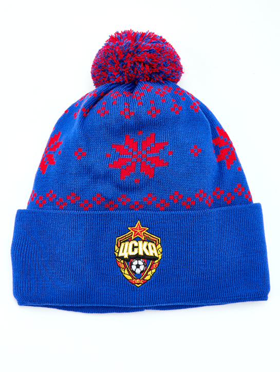 Шапка подростковая ПФК ЦСКА Снежинки