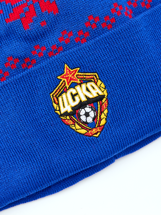 Шапка подростковая ПФК ЦСКА Снежинки