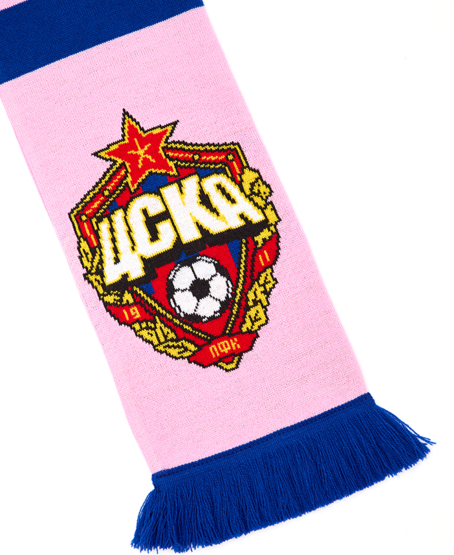 Шарф вязаный розовый