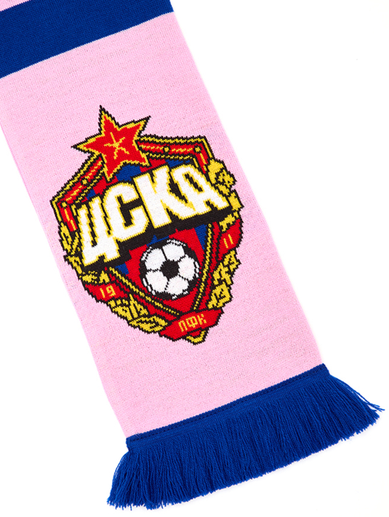 Шарф вязаный розовый