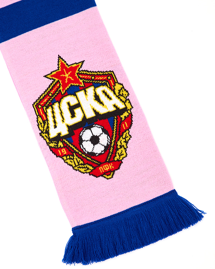 Шарф вязаный розовый