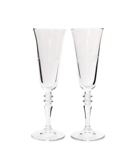 Набор бокалов для шампанского, КРАСНО-СИНИЙ